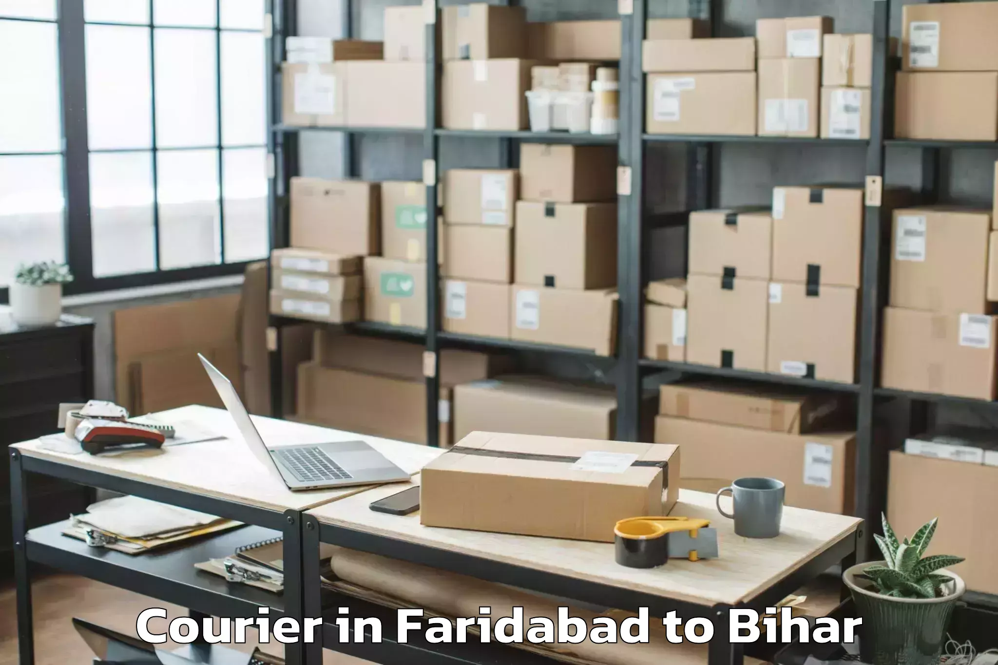 Top Faridabad to Basopatti Courier Available